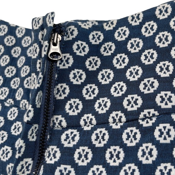 Anthropologie Maeve Fourth Street Swing Blue Pattern Skirt Womens Size 10 - Picture 6 of 13